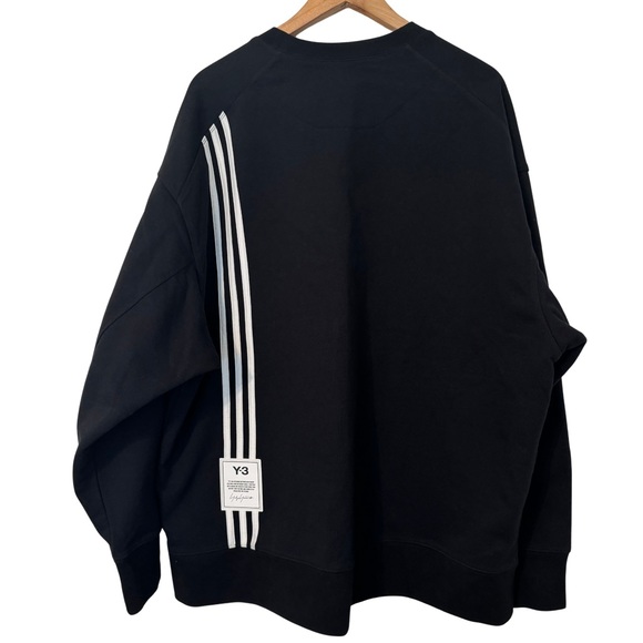 🔥🔥Y-3 Yohji Yamamoto Adidas 3 Stripe Crewneck Sweater - Picture 2 of 8